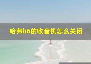 哈弗h6的收音机怎么关闭