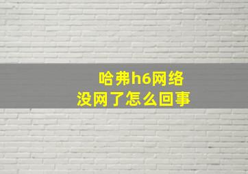 哈弗h6网络没网了怎么回事