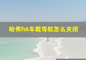 哈弗h6车载导航怎么关闭