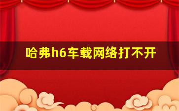 哈弗h6车载网络打不开