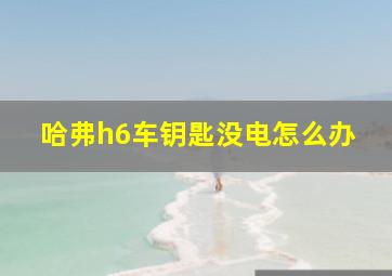 哈弗h6车钥匙没电怎么办