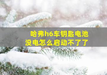 哈弗h6车钥匙电池没电怎么启动不了了