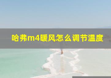 哈弗m4暖风怎么调节温度