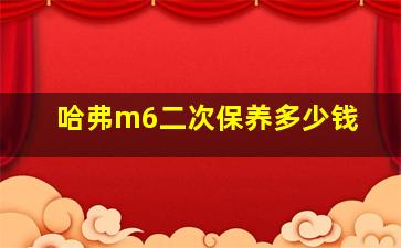 哈弗m6二次保养多少钱