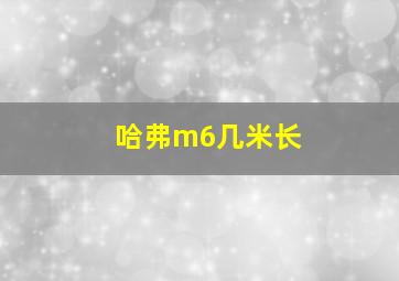 哈弗m6几米长