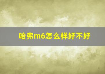 哈弗m6怎么样好不好