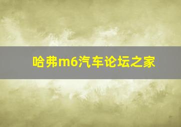 哈弗m6汽车论坛之家