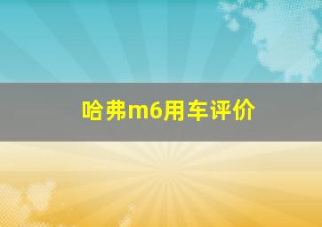 哈弗m6用车评价