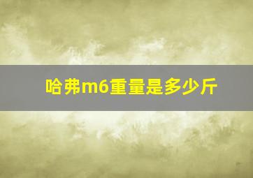 哈弗m6重量是多少斤