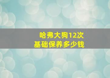 哈弗大狗12次基础保养多少钱