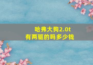 哈弗大狗2.0t有两驱的吗多少钱