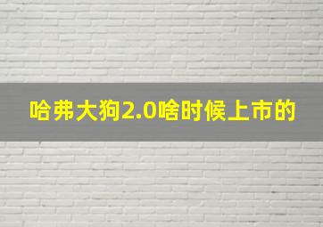 哈弗大狗2.0啥时候上市的