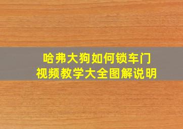 哈弗大狗如何锁车门视频教学大全图解说明