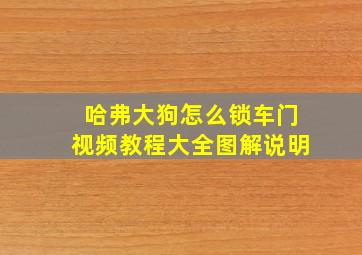 哈弗大狗怎么锁车门视频教程大全图解说明