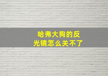 哈弗大狗的反光镜怎么关不了