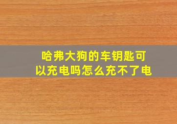 哈弗大狗的车钥匙可以充电吗怎么充不了电