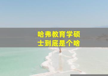 哈弗教育学硕士到底是个啥