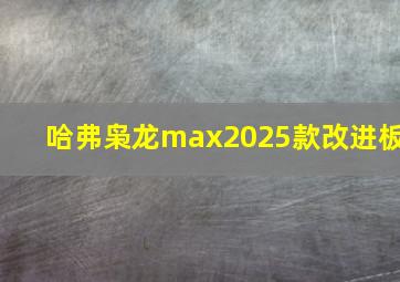 哈弗枭龙max2025款改进板