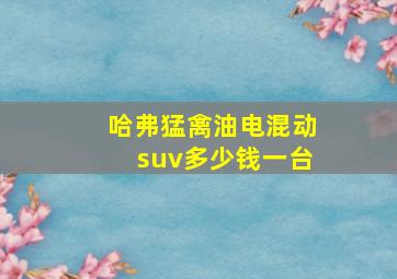 哈弗猛禽油电混动suv多少钱一台