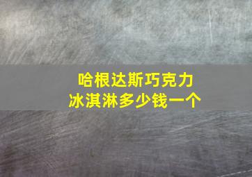 哈根达斯巧克力冰淇淋多少钱一个