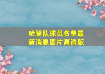 哈登队球员名单最新消息图片高清版