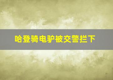 哈登骑电驴被交警拦下