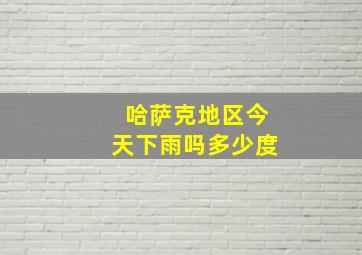 哈萨克地区今天下雨吗多少度