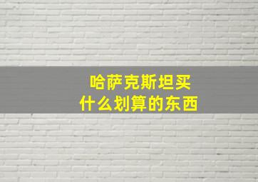 哈萨克斯坦买什么划算的东西