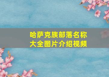 哈萨克族部落名称大全图片介绍视频