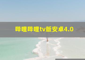 哔哩哔哩tv版安卓4.0