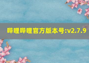 哔哩哔哩官方版本号:v2.7.9