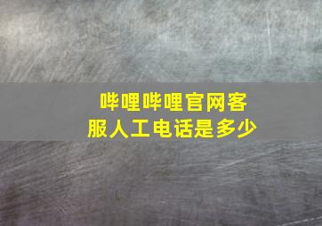 哔哩哔哩官网客服人工电话是多少