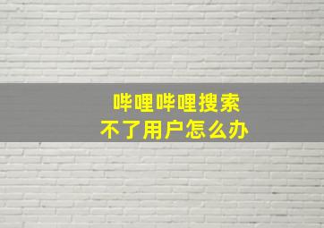 哔哩哔哩搜索不了用户怎么办