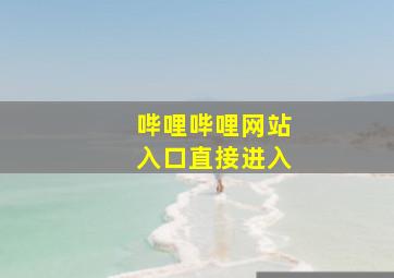 哔哩哔哩网站入口直接进入