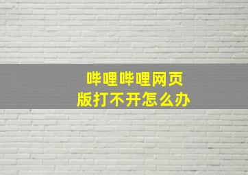 哔哩哔哩网页版打不开怎么办