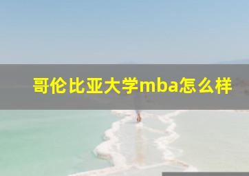 哥伦比亚大学mba怎么样