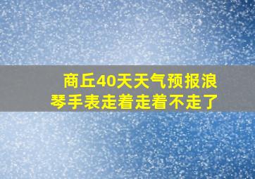 商丘40天天气预报浪琴手表走着走着不走了