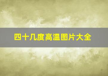 四十几度高温图片大全