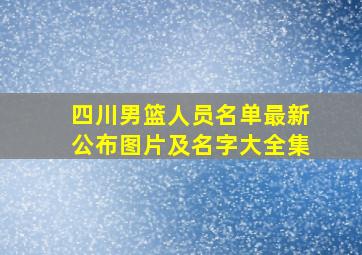 四川男篮人员名单最新公布图片及名字大全集