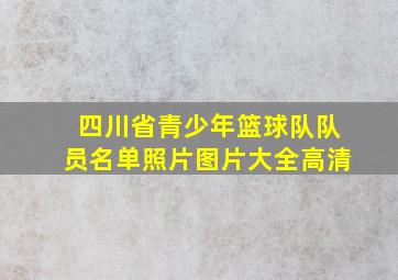 四川省青少年篮球队队员名单照片图片大全高清