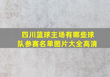 四川篮球主场有哪些球队参赛名单图片大全高清