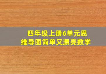 四年级上册6单元思维导图简单又漂亮数学