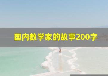 国内数学家的故事200字