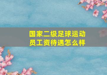 国家二级足球运动员工资待遇怎么样