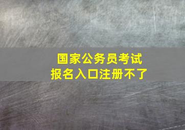 国家公务员考试报名入口注册不了