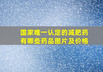 国家唯一认定的减肥药有哪些药品图片及价格