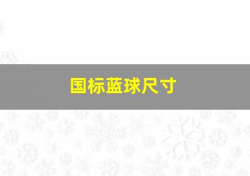 国标蓝球尺寸