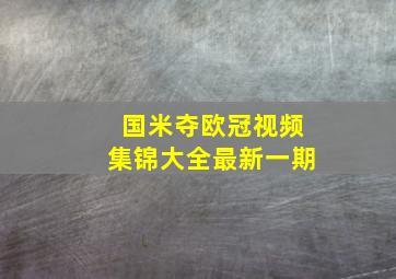 国米夺欧冠视频集锦大全最新一期