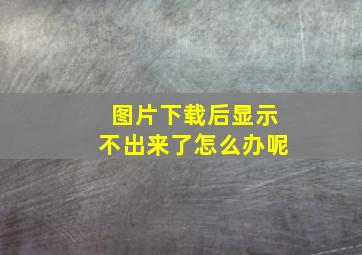 图片下载后显示不出来了怎么办呢