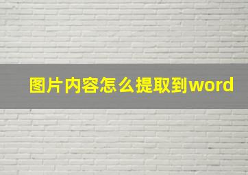 图片内容怎么提取到word